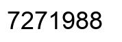 Number 7271988 black image