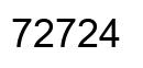 Number 72724 black image