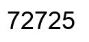 Number 72725 black image