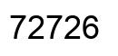 Number 72726 black image