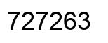 Number 727263 black image