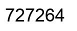 Number 727264 black image