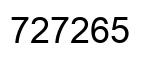 Number 727265 black image