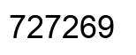 Number 727269 black image