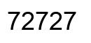 Number 72727 black image