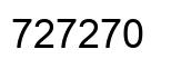 Number 727270 black image