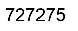 Number 727275 black image