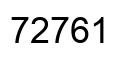 Number 72761 black image