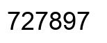 Number 727897 black image