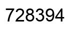 Number 728394 black image