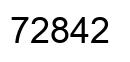 Number 72842 black image