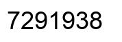 Number 7291938 black image