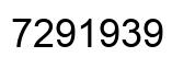 Number 7291939 black image