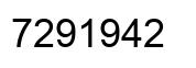 Number 7291942 black image
