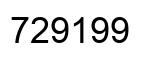 Number 729199 black image