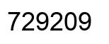 Number 729209 black image