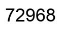 Number 72968 black image