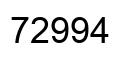 Number 72994 black image