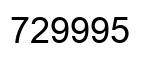 Number 729995 black image