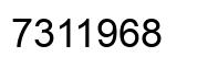 Number 7311968 black image