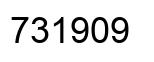 Number 731909 black image