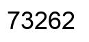 Number 73262 black image