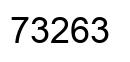 Number 73263 black image