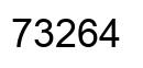 Number 73264 black image