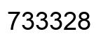Number 733328 black image