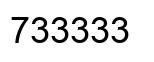 Number 733333 black image