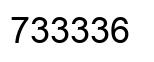 Number 733336 black image