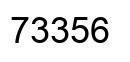 Number 73356 black image