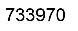 Number 733970 black image