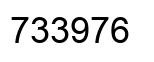 Number 733976 black image