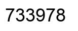 Number 733978 black image