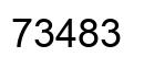 Number 73483 black image