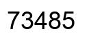 Número 73485 imagen negro