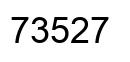 Number 73527 black image