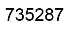Número 735287 imagen negro