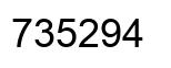 Número 735294 imagen negro