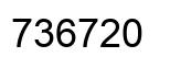 Number 736720 black image