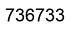 Number 736733 black image
