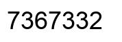 Número 7367332 imagen negro