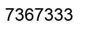 Número 7367333 imagen negro