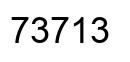 Number 73713 black image
