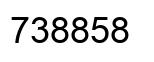 Number 738858 black image
