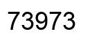 Number 73973 black image
