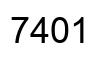 Number 7401 black image