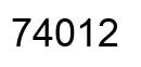 Number 74012 black image