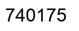 Number 740175 black image